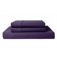 thumbnail image 1 of 21" Extra Deep Pockets - Alaskan King Fitted Sheet with 2 Pillowcases (3-PC) Set - 800-Thread-Count 100% Egyptian Cotton, Soft Breathable - Plum, 1 of 7