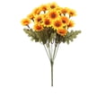 thumbnail image 1 of 21 Mums Silk Artificial Fall Gerbera Daisy Flowers for Outdoors Realistic Floral Bouquet UV Resistant for Outside Home Indoor Garden Porch Table Vase Fall Decoration, 1 of 5