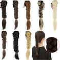 thumbnail image 1 of 21" Fishtail Braid Ponytail Extension Ponytail Clip in Braided Ponytail Fishtail Braided Synthetic Hair Extensions Hairpiece, 1 of 8
