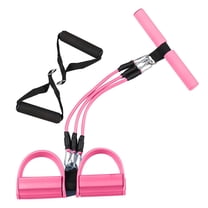 21 Fitness Resistance Bands-3 Tube Pedal Ankle Puller 2025 Upgrade Stretch Bands for Exercise Sit Up Exercise Equipment AB Training Auxiliary Device Workout Equipment for Women Men(Pink)