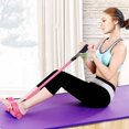 thumbnail image 1 of 21 Fitness Resistance Bands, 3 Tube Pedal Ankle Puller 2025 Upgrade Stretch Bands for Exercise Sit Up Exercise Equipment AB Training Auxiliary Device Workout Equipment for Women Men, Pink, 1 of 8
