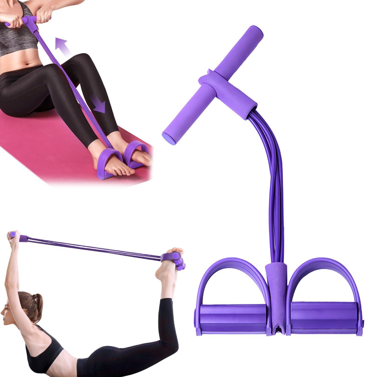 21 Fitness Resistance Bands-4 Tube Pedal Ankle Puller, 2025 New Elastic ...