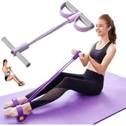 21 Fitness Resistance Bands-4 Tube Pedal Ankle Puller - 2025 New Sit up Leg Stretch Rope Exercise Bands with Handles, for Abdomen/Waist/Arm/Leg Stretching Slimming Training