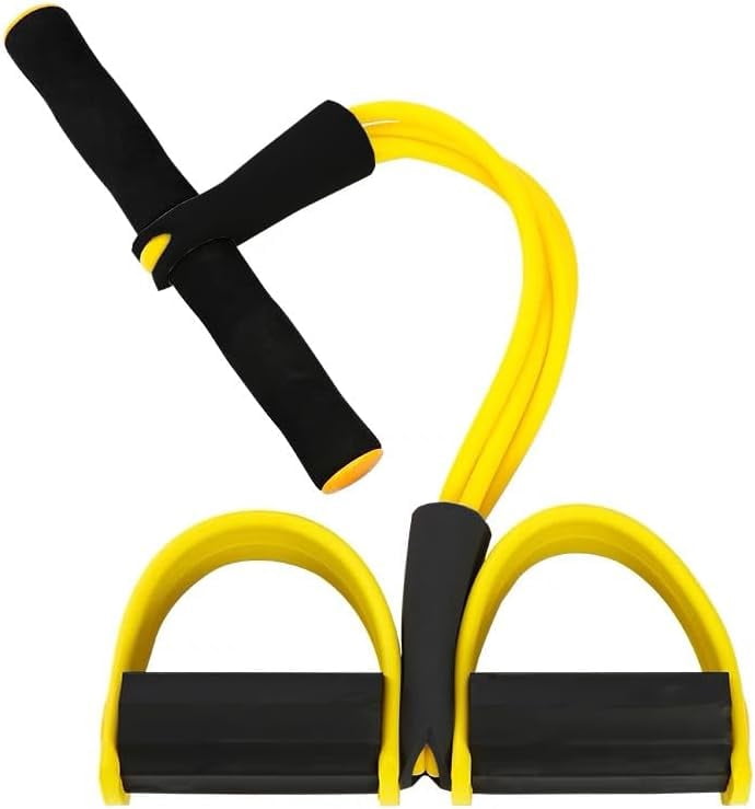 21 Fitness Resistance Bands-4 Tube Pedal Ankle Puller, 2025 Pedal Resistance Band with Handle