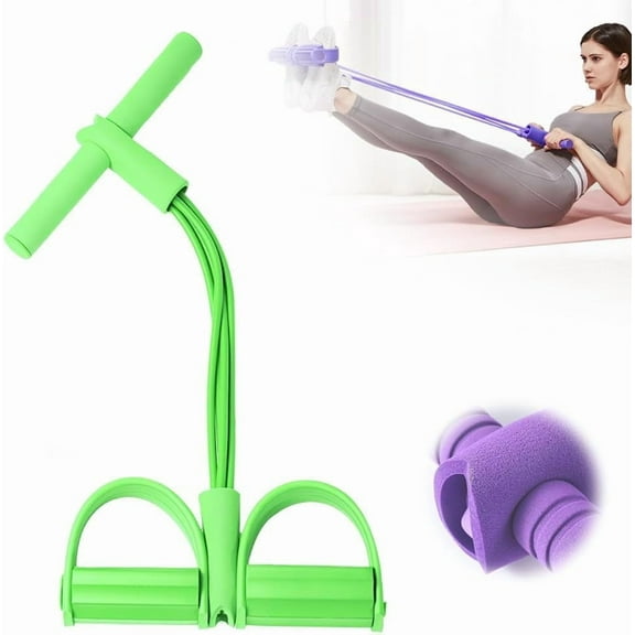 21 Fitness Resistance Bands-4 Tube Pedal Ankle Puller, 2025 Upgrade Stretching Bands for Arm and Leg Workouts, Pedal Resistance Band Sit up Exercise Equipment for Home Workout & Training