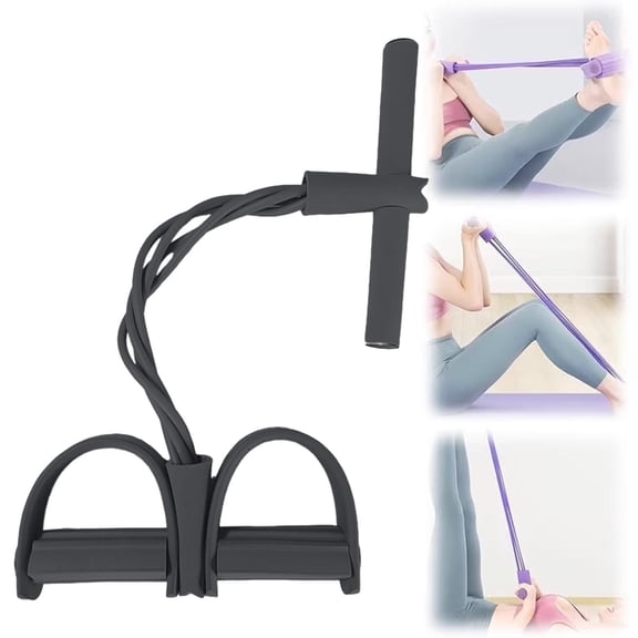 21 Fitness Resistance Bands-4 Tube Pedal Ankle Puller, 2026 New Stretching Bands For Arm And Leg Workouts, Pedal Resistance Band With Handle,Multifunction Tension Rope