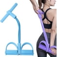 thumbnail image 1 of 21 Fitness Resistance Bands 4 Tube Pedal Ankle Puller, Multifunction Tension Rope Fitness Equipment, for Abdomen/Waist/Arm/Leg Stretching Slimming Training, 1 of 7