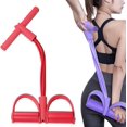 thumbnail image 1 of 21 Fitness Resistance Bands 4 Tube Pedal Ankle Puller, Multifunction Tension Rope Fitness Equipment, for Abdomen/Waist/Arm/Leg Stretching Slimming Training, 1 of 7