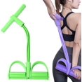 thumbnail image 1 of 21 Fitness Resistance Bands 4 Tube Pedal Ankle Puller, Multifunction Tension Rope Fitness Equipment, for Abdomen/Waist/Arm/Leg Stretching Slimming Training, 1 of 7