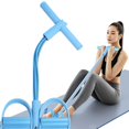 thumbnail image 1 of 21 Fitness Resistance Bands-4 Tube Pedal Ankle Puller,Stretch Bands for Exercise Sit Up Exercise Equipment Slimming, 1 of 8