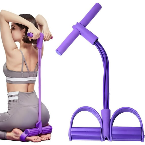 21 Fitness Resistance Bands-4 Tube Pedal, Stretch Bands for Exercise Sit Up Exercise Equipment Slimming, Stretching Bands for Arm and Leg Workouts,Women Men AB Training Auxiliary Devic