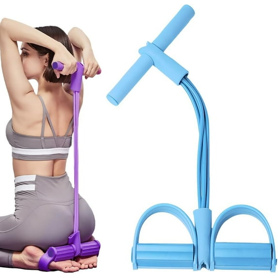 21 Fitness Resistance Bands-4 Tube Pedal, Stretch Bands for Exercise Sit Up Exercise Equipment Slimming, Stretching Bands for Arm and Leg Workouts,Women Men AB Training Auxiliary Devic