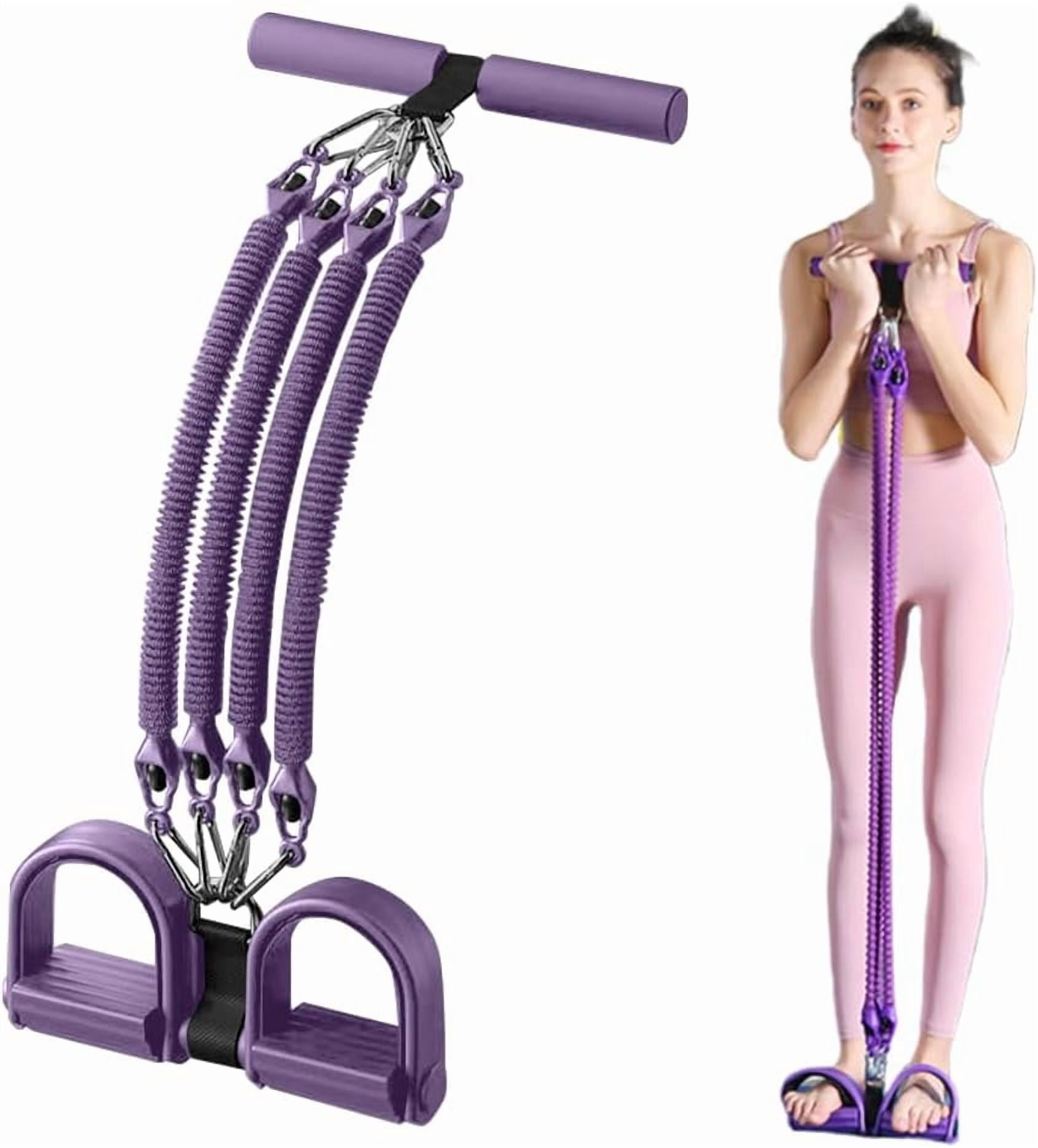 21 Fitness Resistance Bands-4Tube Pedal Ankle Puller, 2025 New Pedal Resistance Band Stretch Bands, AB Training Auxiliary Device Workout Equipment for Women Men