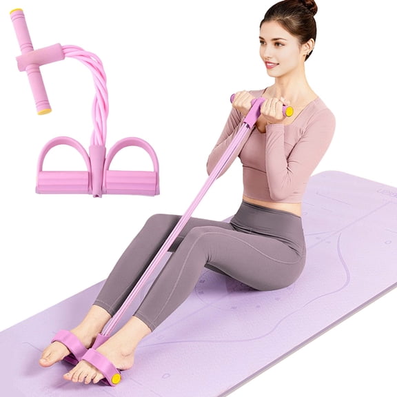 21 Fitness Resistance Bands-6 Tube Pedal Ankle Puller, Multifunction Tension Rope, Stretch Bands for Exercise Sit Up Exercise Equipment,Foot Pedal Resistance Bands for Women Men