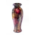 thumbnail image 1 of 21" Foiled & Lacquered Ceramic Vase - Red, Copper And Brown, 1 of 2