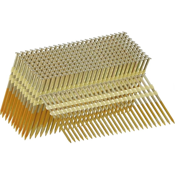 21 Framing Nails 1000 Count, 3.0-Inch x .12" Ring Shank, Full Round EG Galvanized, for Pneumatic 20 to 22 Framing Nailer