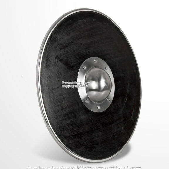 21" Functional Viking Norse Wooden Round Shield Steel Boss Reinforced Rim LARP