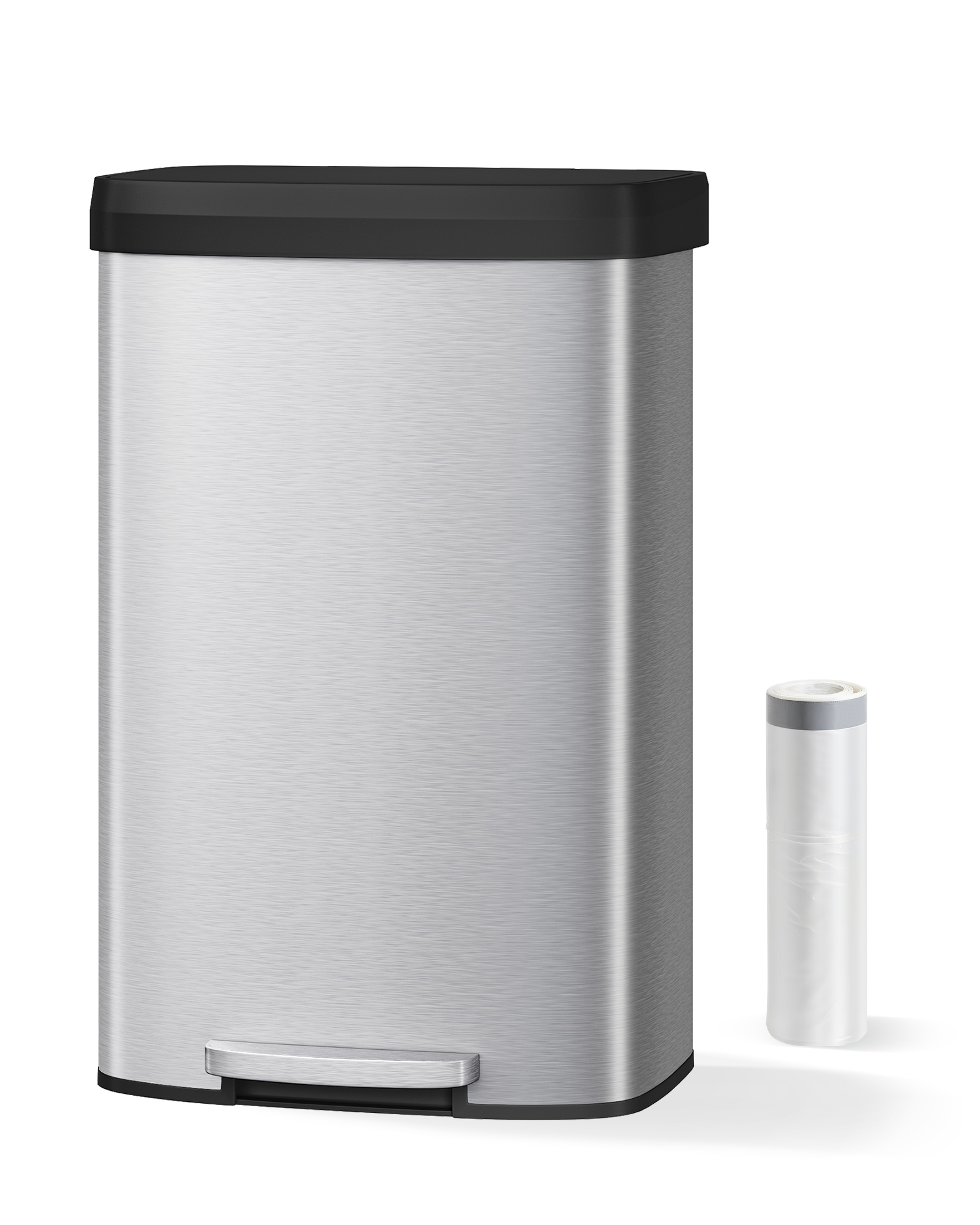 simplehuman, Kitchen Trash Can, 11.8 Gallon, Stainless Steel Step