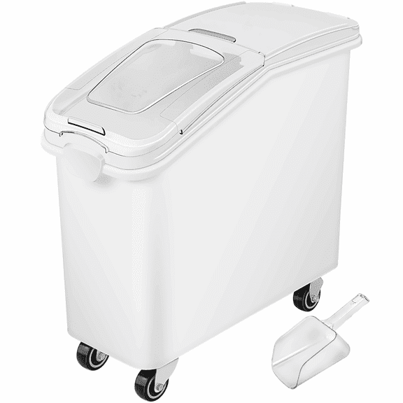 21 Gallon Ingredient Bin with Scoop - Large Food Storage Container - Airtight Pet Food Container with Sliding Lid - Commercial Kitchen Storage