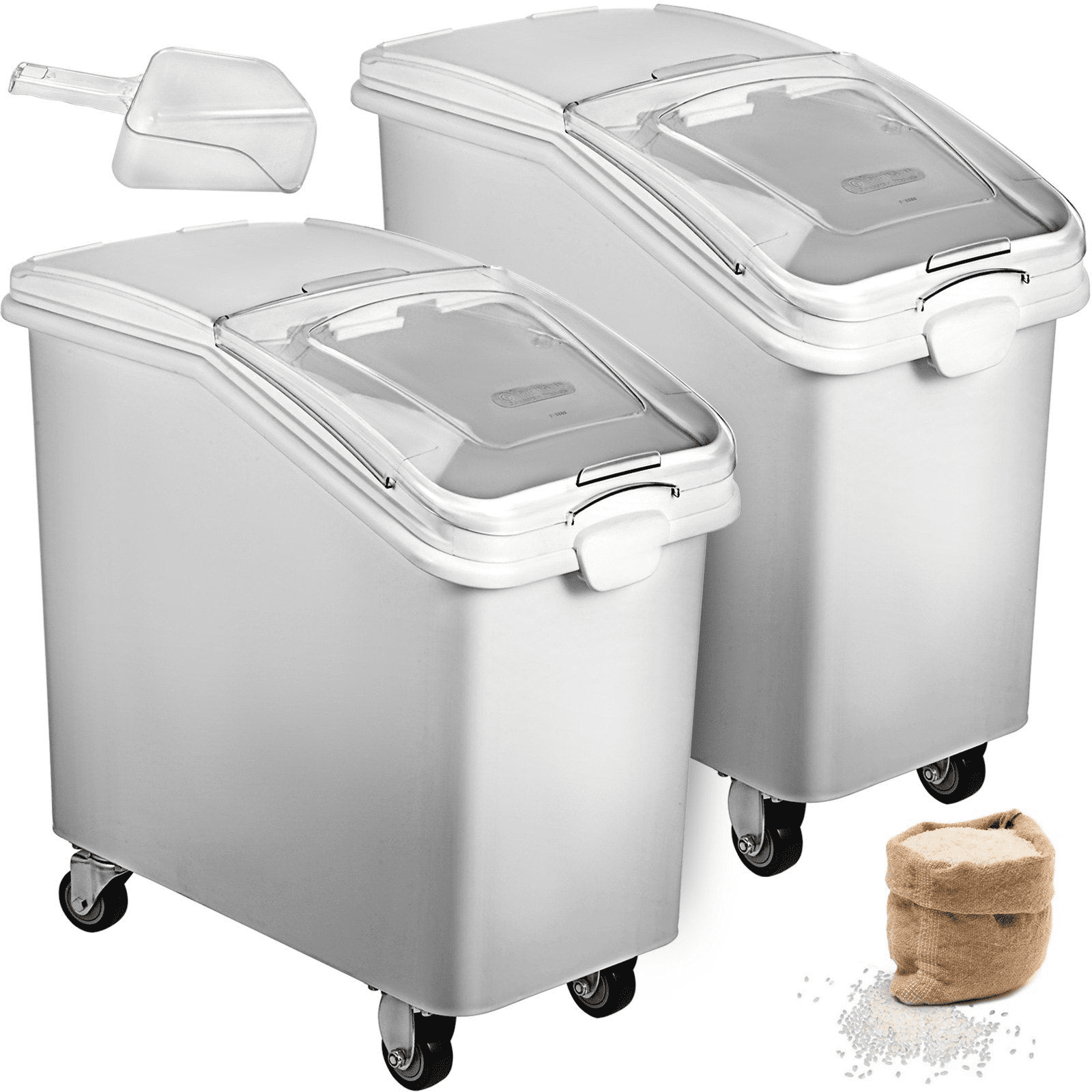 21 Gallon Ingredient Bins with Casters - Food Safe Kitchen Storage ...
