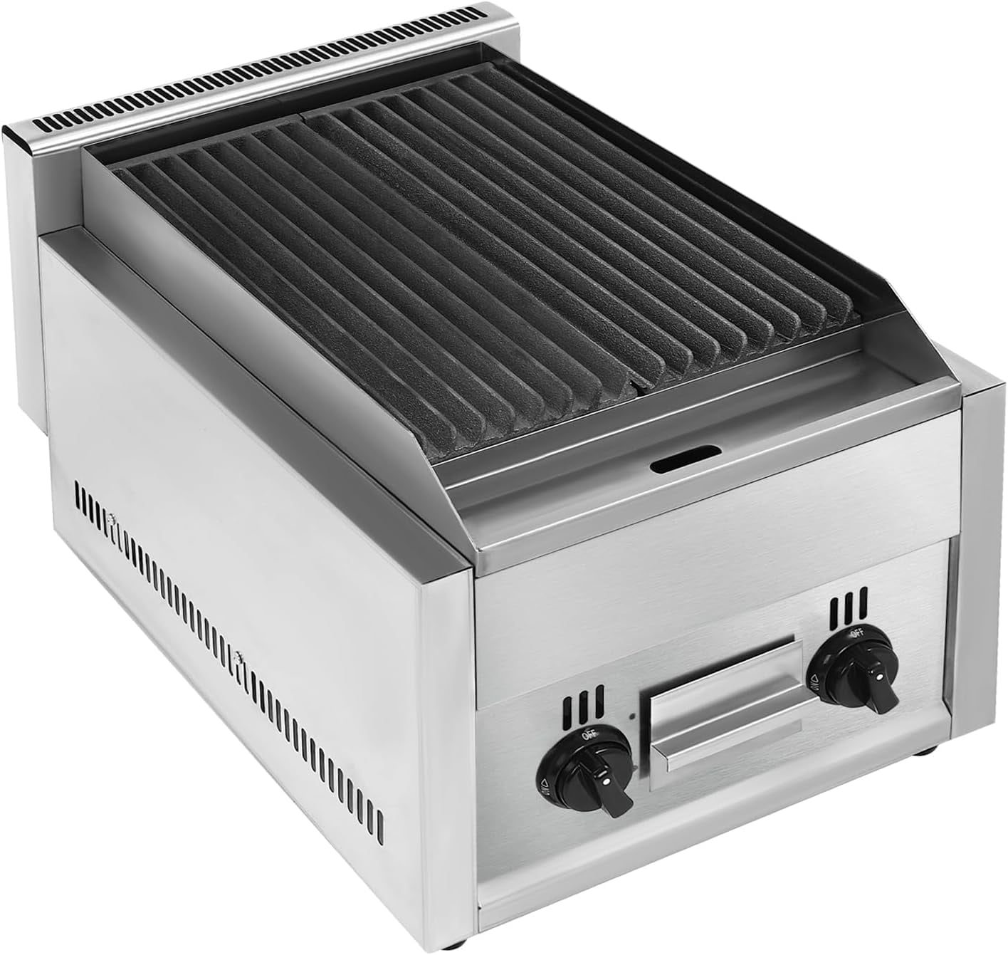 21" Gas Grill, Commercial Charbroiler LPG Gas Countertop Char Broiler
