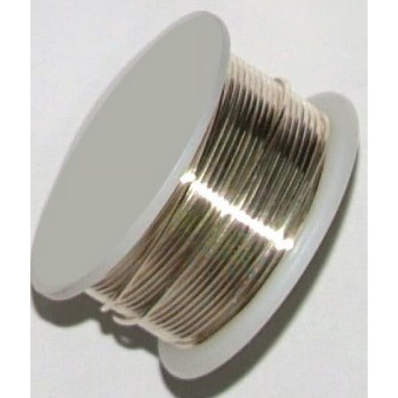 21 Gauge Half Round Silver Plated Silver Copper Craft Wire - 12 ft