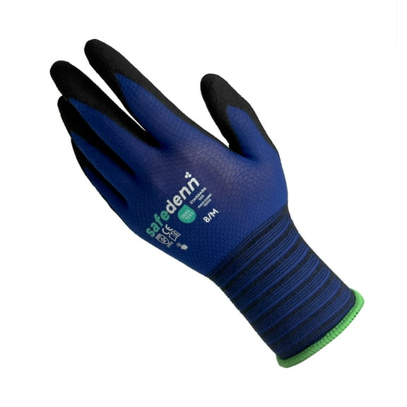 Safedenn Honeycomb Nylon Work Gloves, Touchscreen Compatible, Non-Slip, 3 Pairs, M, OEKO-TEX Certified