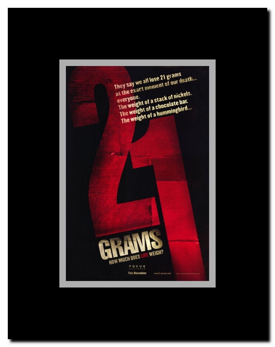 21 Grams Framed Movie Poster