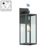 21H Matte Black Outdoor Wall Light Dusk to Dawn Exterior Wall Mount Outdoor Light Fixture for House, Porch, Garden