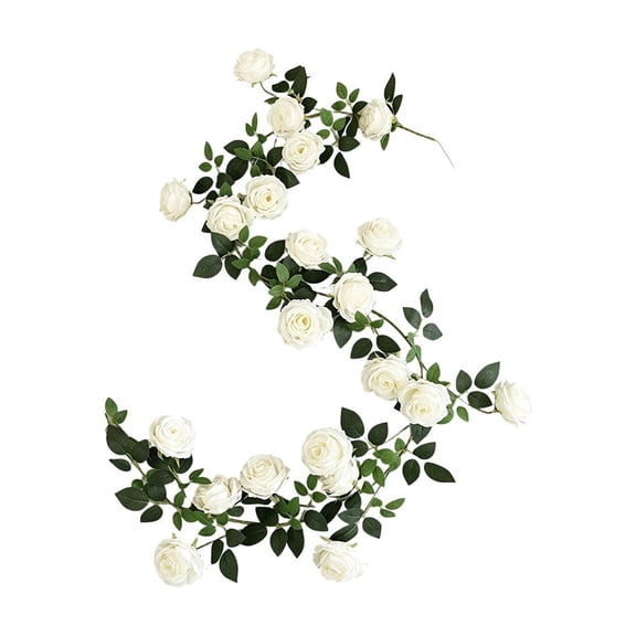 21-Head Rose Vines And Rose Floral Vines Backdrops And European-Style Artificial Rose Vines For Wedding Decor