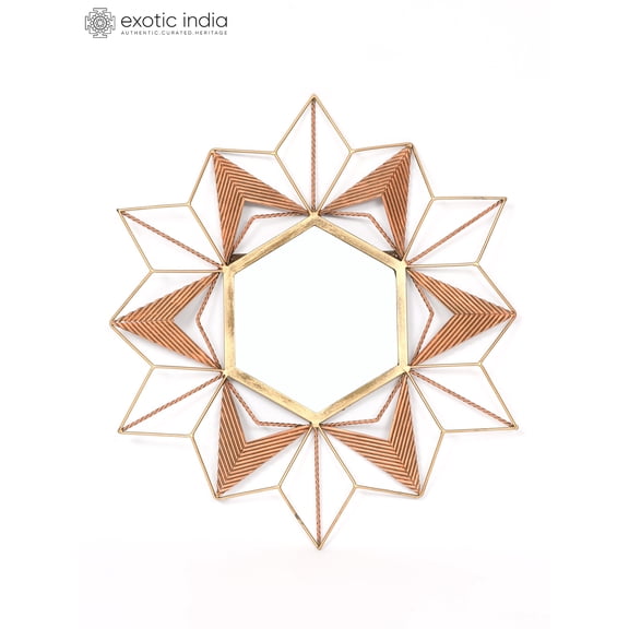 21" Hexagonal Shaped Designer Mirror | Wall Hanging