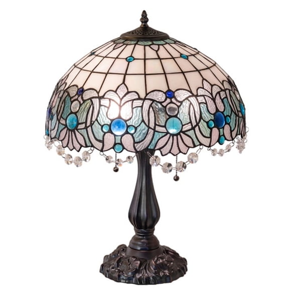 Meyda Tiffany 255709 Angelica 2 Light 21" Tall Buffet Table Lamp - MultiColor