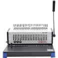 thumbnail image 1 of 21 Hole Comb Binder Rubber Ring/Clip Dual-Use Stapler Punching Binding Machine Binding 400 Sheets For Document Binding Financial Contract File Certificate, 1 of 7