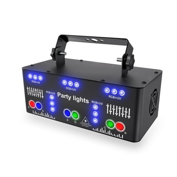 21 Hole RGB Party DJ Disco Beam Patterns Stage Light Projector RGB UV LED Strobe Sound Party Holiday Wedding Lamp ,Stage Lighting Use