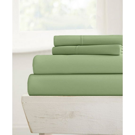 21-INCH EXTRA DEEP POCKETS - 700-TC King Size 4PC Sheet Set - Premium 700-Thread-Count 100% Egyptian Cotton - Sage