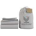 thumbnail image 1 of 21-INCH EXTRA DEEP POCKETS - 700-Thread-Count 100% Organic - California King Size Organic Cotton Sheet Set- Silver Grey, 1 of 7