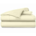 thumbnail image 1 of 21-INCH EXTRA DEEP POCKETS - Pure Organic Cotton Sheets - Short Queen Size, Ivory Color, Bedsheet 800-Thread-Count, 1 of 7
