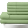 thumbnail image 1 of 21-INCH EXTRA DEEP POCKETS -Queen Egyptian 800-TC Cotton 6-PC Sheet Set with 1 Fitted Sheet, 1 Oversized Flat Sheet 4 Pillowcases - Sage, 1 of 7