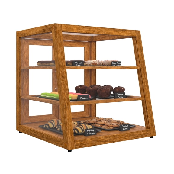 21 In. Artisan Light Wooden Slanted Bakery Display Case (KM-BDW-21SLL)