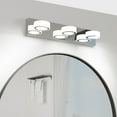 thumbnail image 1 of 21 Inch 3-Light LED Vanity Light, Modern Dimmable Bathroom Fixture with Rotatable Heads, Chrome Finish, 1 of 9