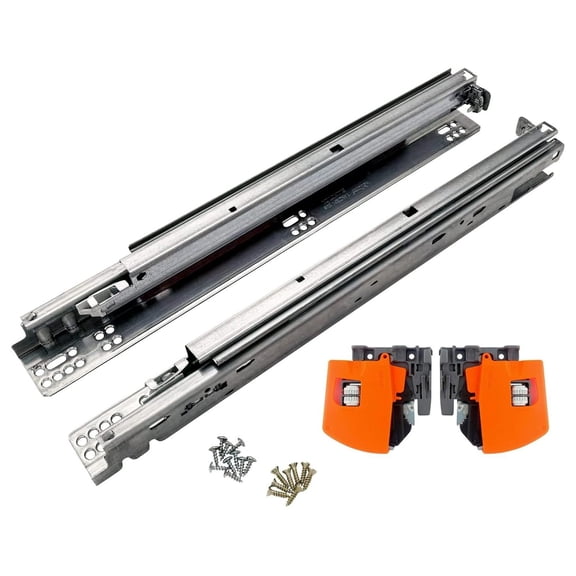 21 Inch Drawer Slide, Full Extension, Concealed, Undermount. 563H5330B with 100 Lbs. Weight Capacity and Soft Close for 5/8 inch Thick Drawers. Including: Locking Devices (Pair)