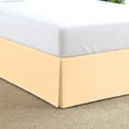 thumbnail image 1 of 21-Inch Drop RV Short Queen Size 60" x 75" Beige Solid Bed Skirt Split Corner Pleated Style Easy Fit Easy Care 100% Egyptian Cotton 500 Thread Count, 1 of 6