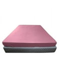 thumbnail image 1 of 21 Inch Extra Deep Fitted Sheet/Bottom Sheet (Short Queen, Stripe Light Pink) - 1800 Series Brushed Microfiber - Deep Pocket Fitted Sheet by The Great American Store, 1 of 4