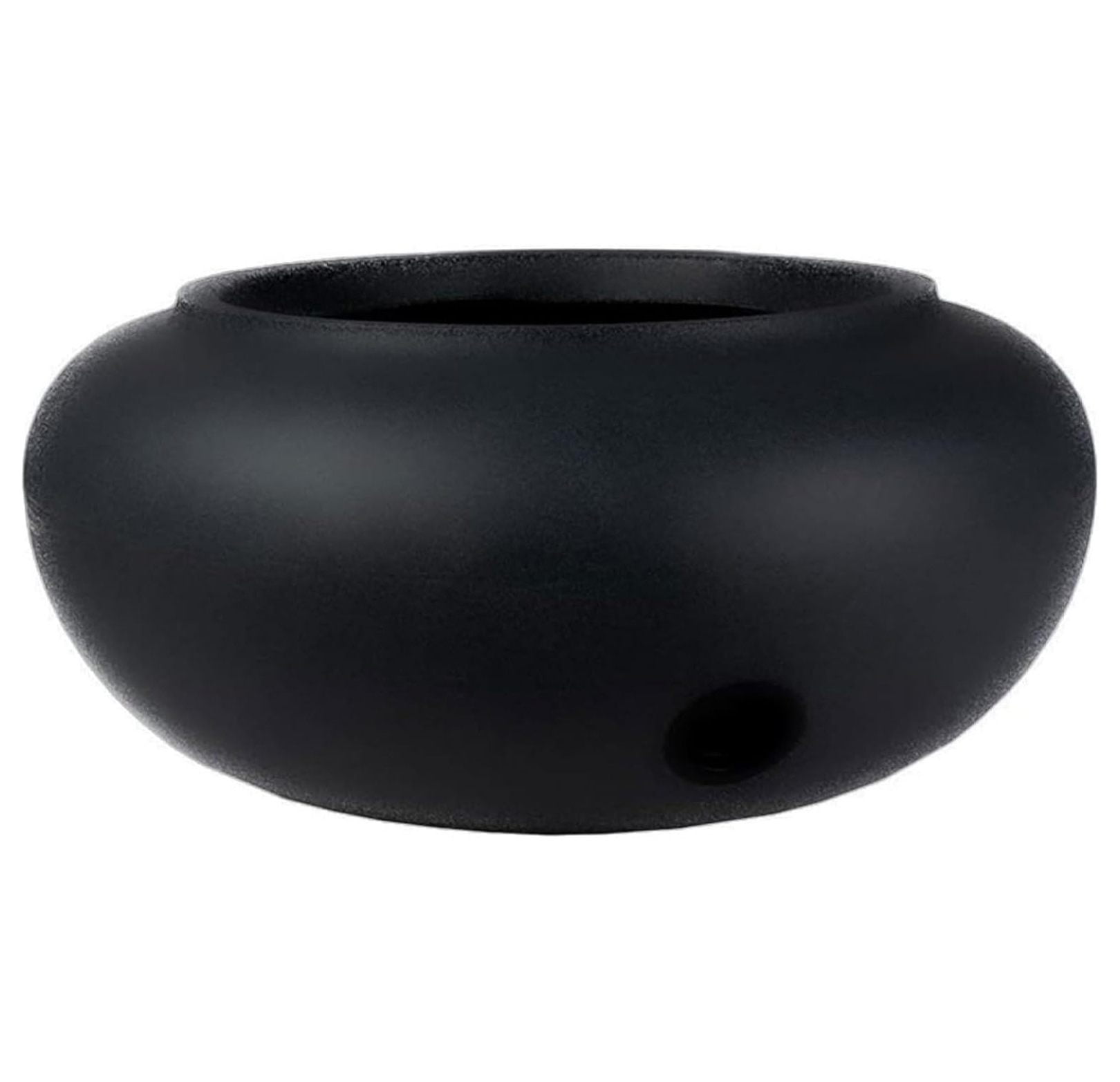 21 Inch Garden Hose Pot - Durable Lightweight Plastic Decorative Hose Pot for Yard, 100-Foot Capacity Hose Storage, Black