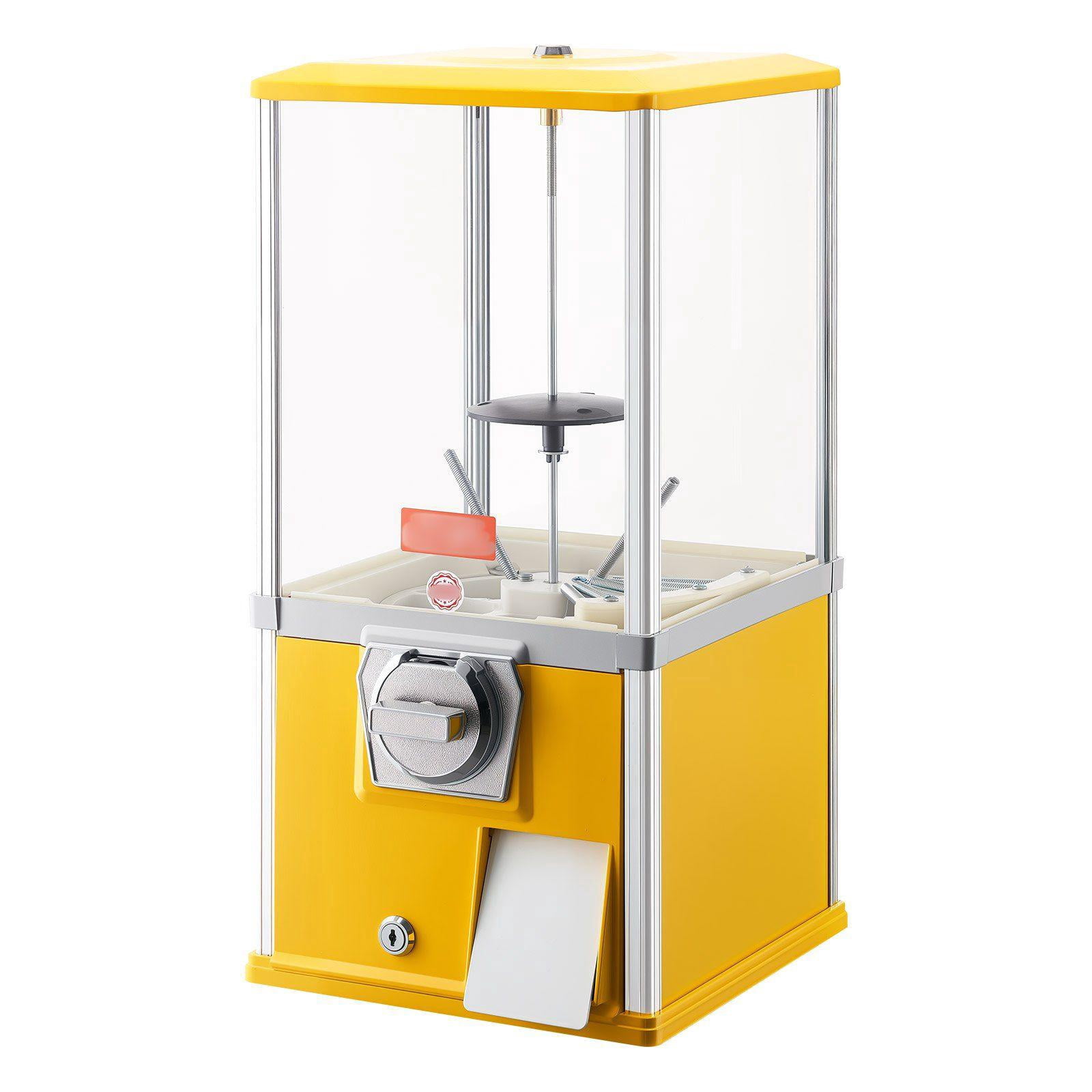 21 Inch Gumball Machine Candy Vending Dispenser Holds 180 1.77 Inch Spherical Candies for Malls Supermarkets Amusement Parks Arcades