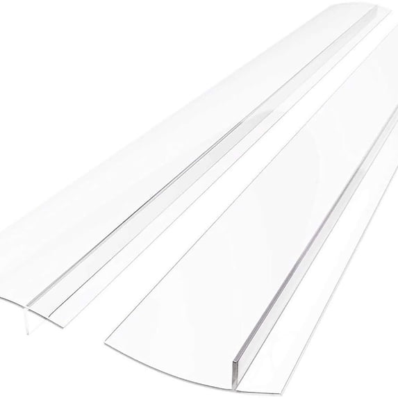 21-Inch Kitchen Stove Counter Side Seam Cover Stopper - Food-Grade, Heat-Resistant (-40°F to 446°F), Trimmable Gap Guard with T-Shaped Base for Secure Fit, Easy-Clean Design (1PC)