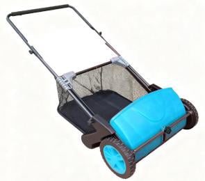 21-Inch Push Lawn Sweeper, Heavy Duty Leaf Collector Manual Leaf Sweeper Walk-Behind Grass Collector for Lawns,