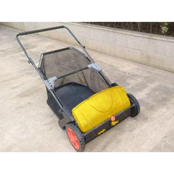 21-Inch Push Lawn Sweeper, Heavy Duty Leaf Collector Manual Leaf Sweeper Walk-Behind Grass Collector for Lawns,
