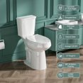 thumbnail image 1 of 21 Inch Tall Toilet for Seniors Elongated Toilet Extra High Toilet Comfort Bowl Height Toilet Seat Height 22", Two-Piece Single Flush 1.28 GPF 12” Rough In,White, Elongated Oval Bowl, 1 of 9