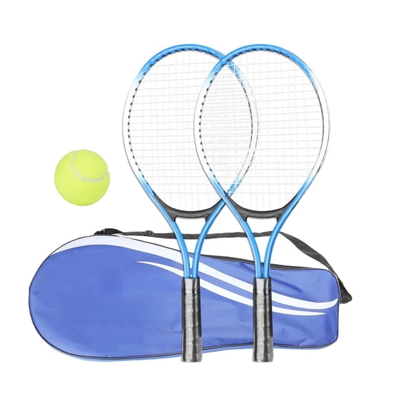 21 Inch Tennis Rackets 2 Players Recreational Tennis Racquet Set For Beginners And Professional With 4 Tennis Balls, 3 Overgrips, 1 Tennis Bag